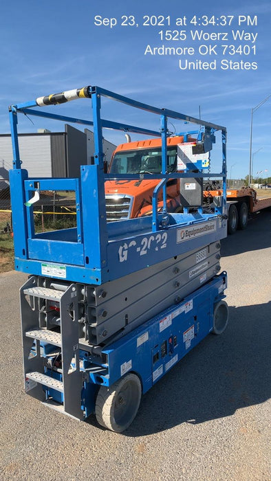 2020 Genie GS-2632 Solid NM Tires, Folding Rails with half-height swing gate, Beacon