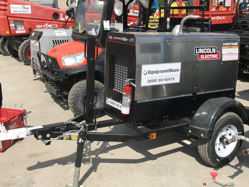 2019 Lincoln Electric Vantage 322 Ready-Pak 3, Two Wheel Trailer, Fender and Light Kit, Cable Rack
