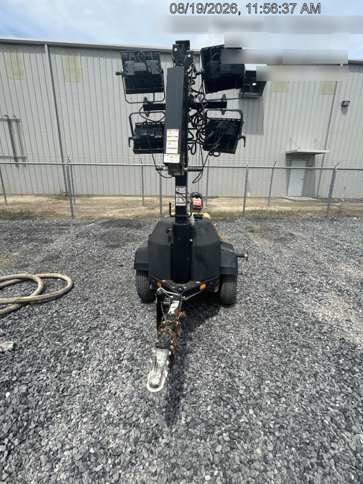 2022 Allmand NLV3GR (4) LED Light Fixture 350W, 23' Vertical Mast, 3kW Prime, Towable, Deep Sea L401, Leveling Jacks, Yanmar T4F 5.8hp