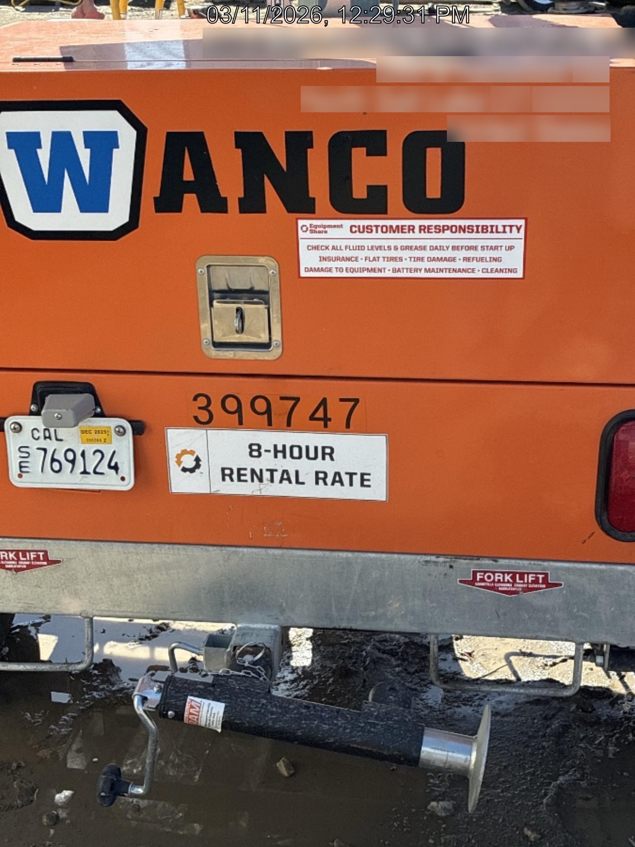 2024 Wanco WLTT-4MM4K Diesel, Deep Sea Controller, Shore Power Plug, Auto Start, (4) 350W LED Floodlights, 4kW Generator, 60 Gal Fuel Tank, 2" Ball, T3