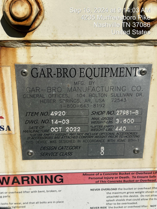 2022 GAR-BRO 4920