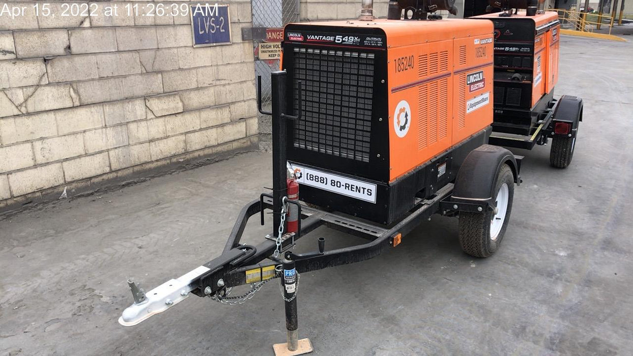 2021 Lincoln Electric Vantage 549X Ready Pak 3, ORANGE (includes trailer, cable rack, fender light kit)