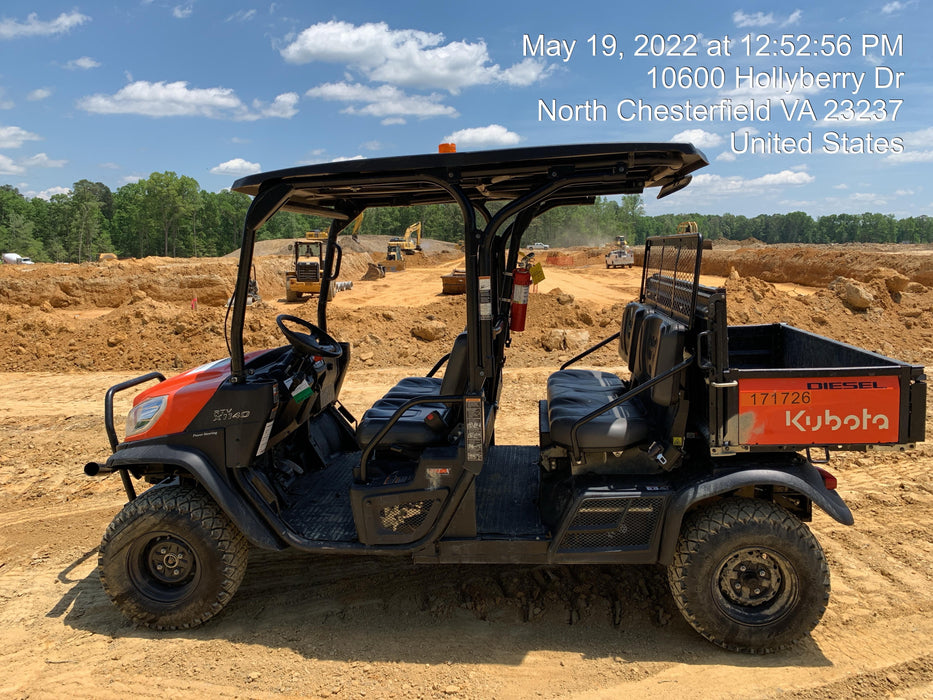 2021 Kubota RTV-X1140W-H Plastic Canopy, Windshield Acrylic Clear, LED Strobe Light, Wire Harness Kit, Back up Alarm