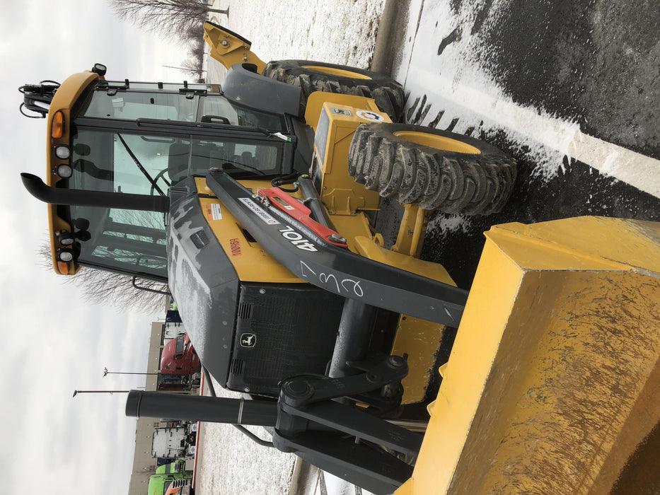 2020 John Deere 410L - Extendable Stick Cab/Heat/Air, 4WD, Extendable Stick, Pilot Controls, 2 Way Hydraulics, TAG Manual QC