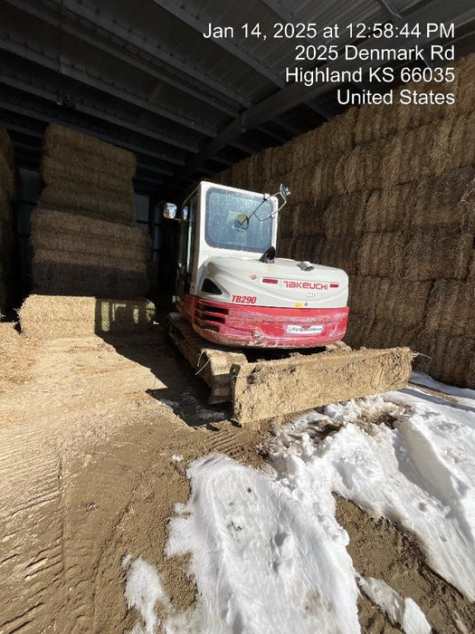 2019 Takeuchi TB290 Takeuchi TB290 Cab/Heat/AC w/Rubber Tracks, Auxiliary Hydraulics, Dozer Blade, Manual QC, 18/24/36" Buckets, Hydraulic Thumb Installed