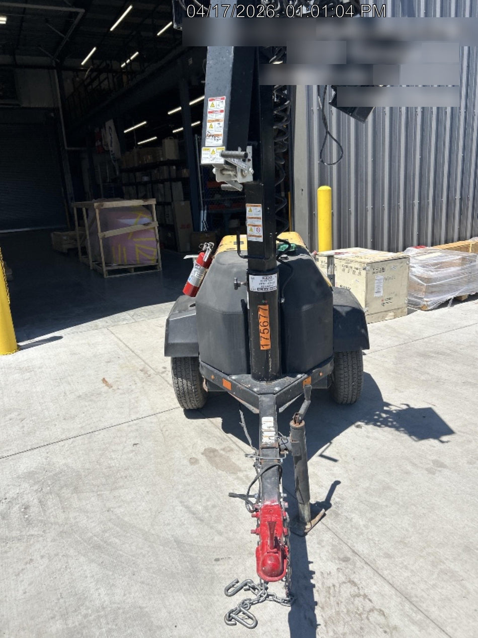 2021 Allmand NLV3GR (4) LED Light Fixture 350W, 23' Vertical Mast, 3kW Prime, Towable, Deep Sea L401, Leveling Jacks, Yanmar T4F 5.8hp