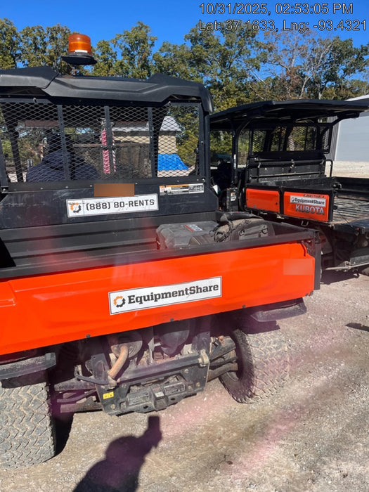 2019 Kubota RTV-XG850WL-H 4wd Utility Cart, Gas, 2 Seat, LED Strobe, Windshield Tempered Glass, Plastic Canopy, Wire Harness Kit, Backup Alarm