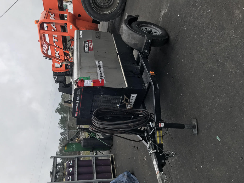 2019 Lincoln Electric Vantage 322 Ready-Pak 3, Two Wheel Trailer, Fender and Light Kit, Cable Rack