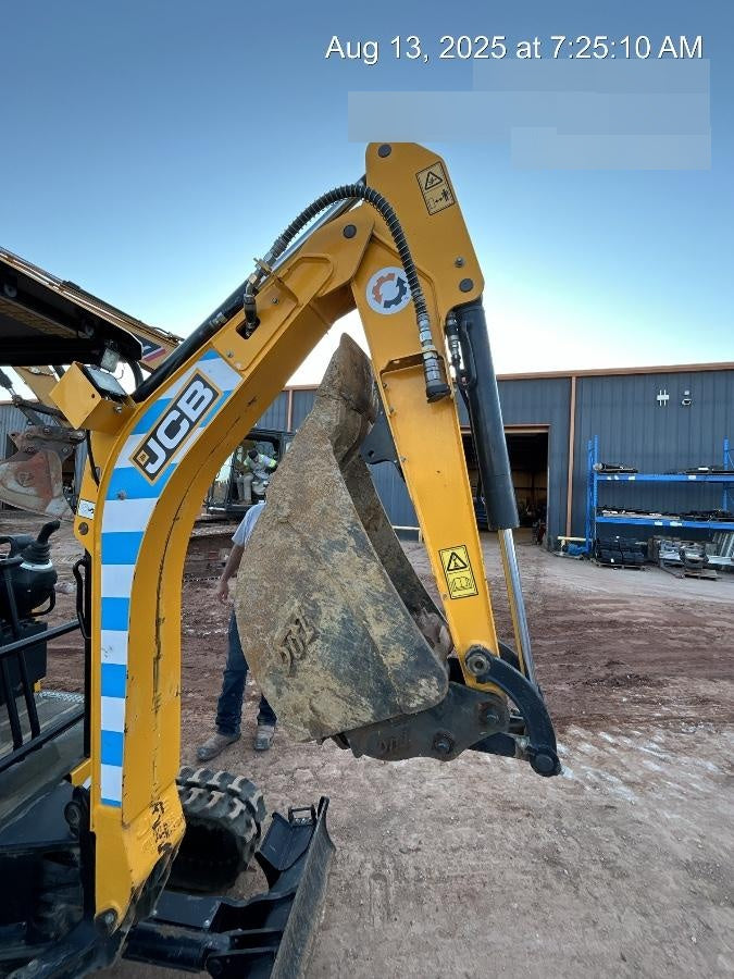 2022 JCB 19C-1E Canopy, Rubber Track, Beacon, Dipper, WL, Coupler, ES Decals
