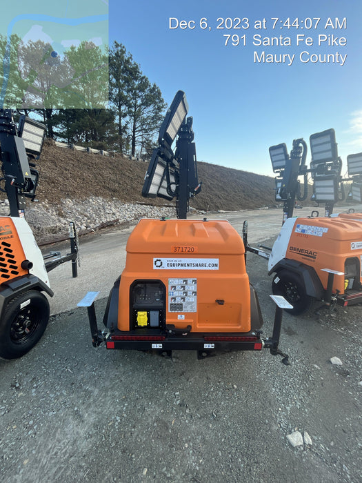 2023 Generac MLT2 Diesel, Flex Switch 120V Input, Powerzone Controller, 
(4) 320W LED Lights, 4kW Generator, 39.9 Gal Fuel Tank, 2" Ball, T3