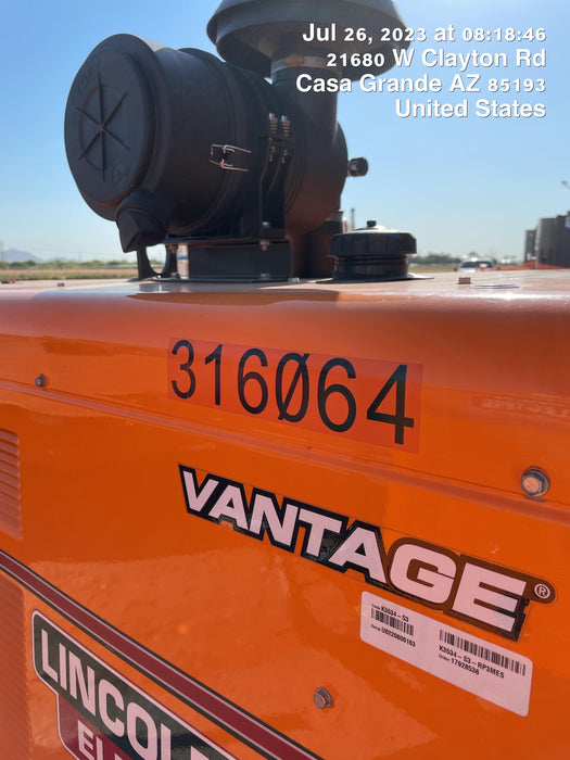 2023 Lincoln Electric Vantage 549X Crosslink Technology, Trailer Mounted, ES Decals, T3