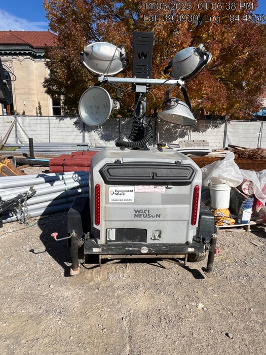 2019 Wacker Neuson LTV6L-MH Wacker Neuson LTV6L Mobile Light Tower w/Fuel Level Sensor Installed