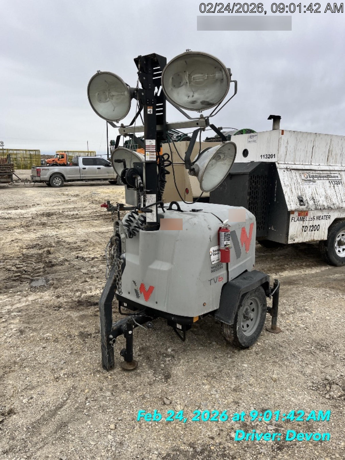 2018 Wacker Neuson LTV6L-MH Wacker Neuson LTV6L Mobile Light Tower w/Fuel Level Sensor Installed