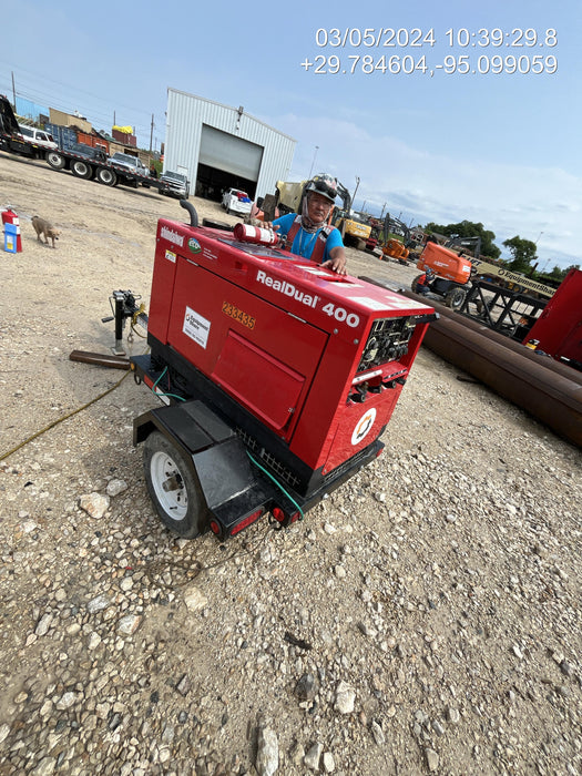 2022 Shindaiwa DGW400MDL Kubota D902 Engine, 23 HP, Dual Op Welder, Wire, Arc, Droop Stick, Tig, and CC Stick Functionality, Simulphase, 3 Phase and 1 Phase Gen Output, Single Axle NB Trlr, Slr Trckl Chrg 12V 12W, Fire Ext