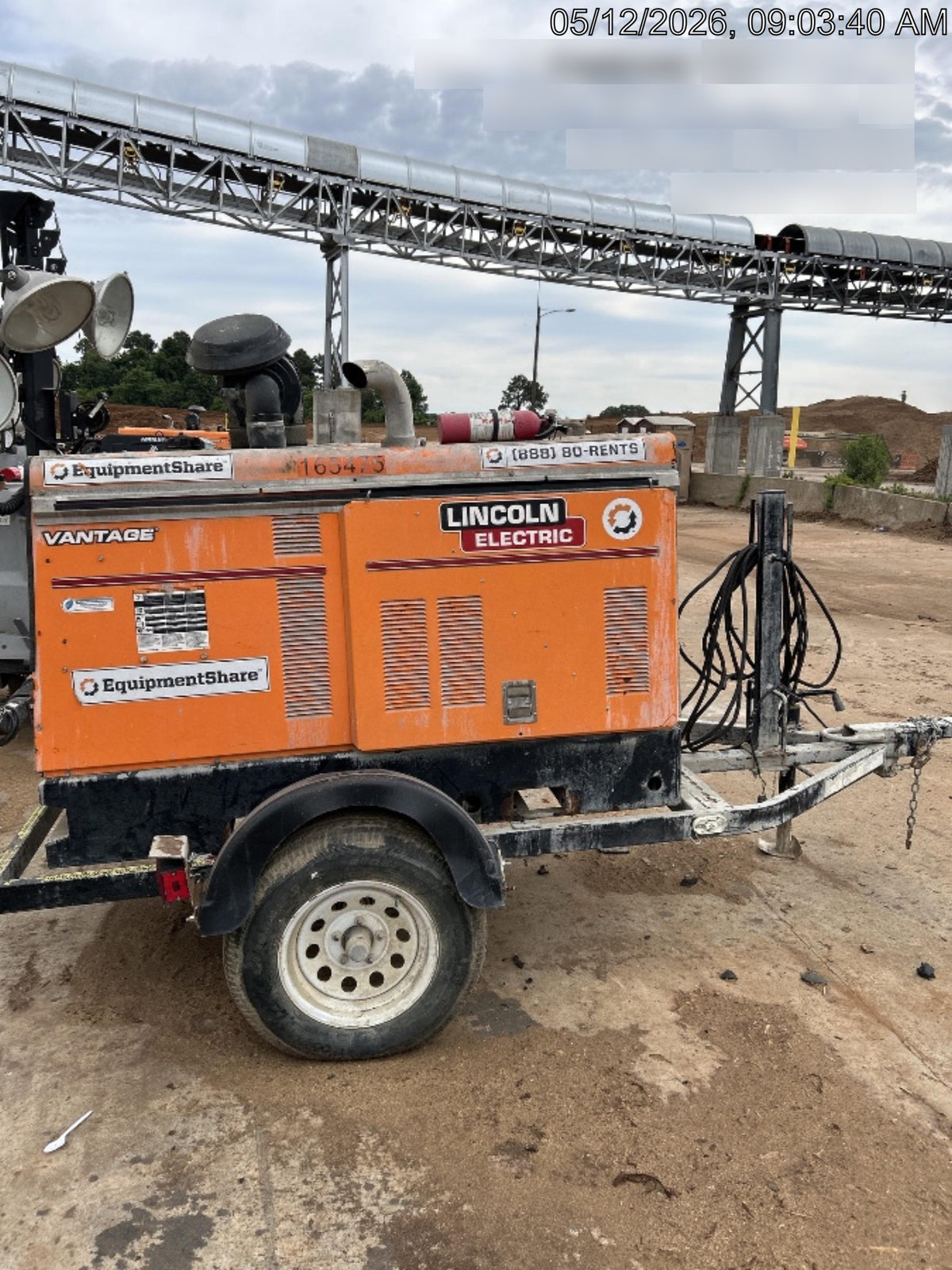 2021 Lincoln Electric Vantage 549X Ready Pak 3, ORANGE (includes trailer, cable rack, fender light kit)