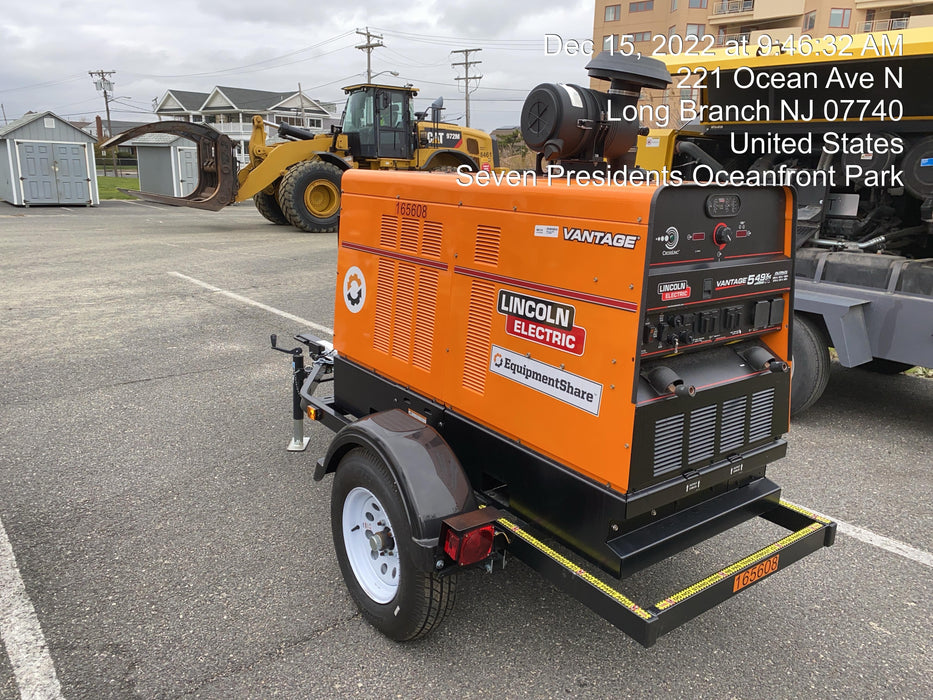 2021 Lincoln Electric Vantage 549X Ready Pak 3, ORANGE (includes trailer, cable rack, fender light kit)