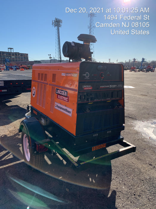 2021 Lincoln Electric Vantage 549X Ready Pak 3, ORANGE (includes trailer, cable rack, fender light kit)