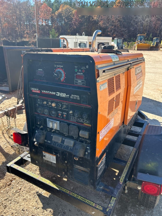 2021 Lincoln Electric Vantage 322 Vantage 322 Ready Pak 3 w/ Decals, ORANGE (includes trailer, cable rack, fender light kit) NO Telematics