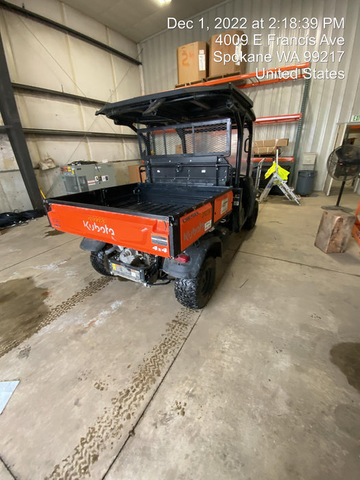 2022 Kubota RTV-X1140W-H Plastic Canopy, Windshield Acrylic Clear, LED Strobe Light, Wire Harness Kit, Back up Alarm