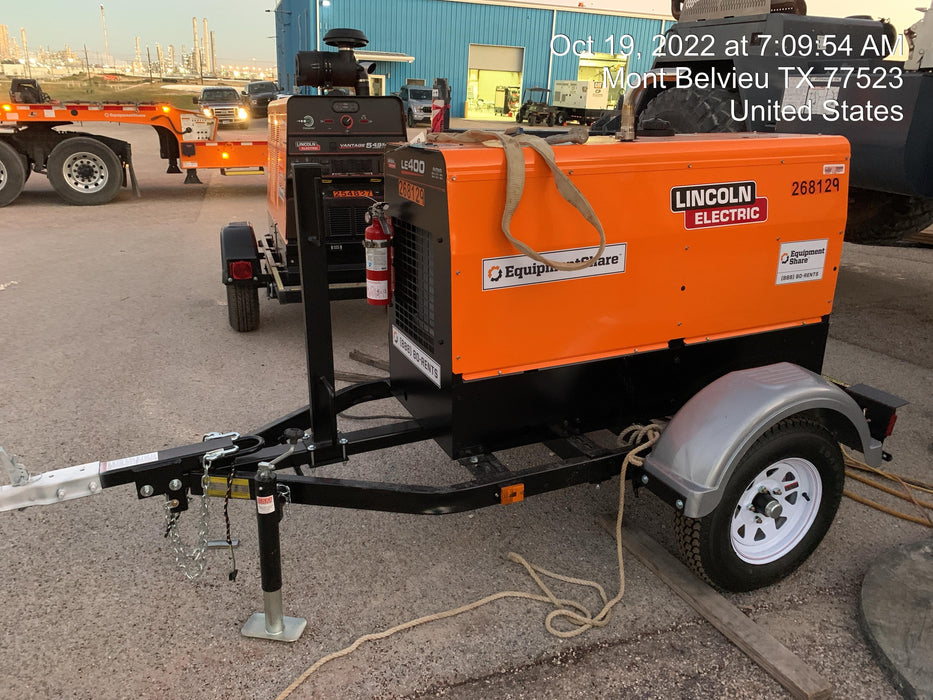 2022 Lincoln Electric LE400 Kubota V1505, Trlr, Cable Rack, Light Kit, ES Decals, T3