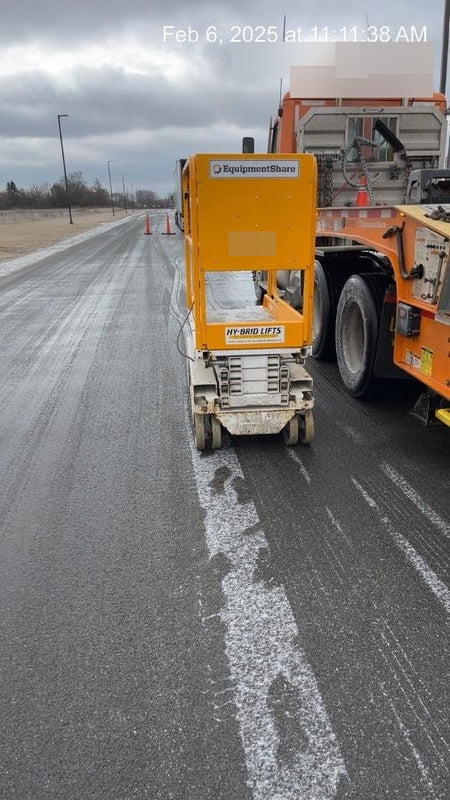 Custom Equipment HB-1430 <ul>
 <li>Hy-Brid Scissor Lift</li>
  <li>Platform capacity up to 670 lbs.</li>
  <li>Working height up to 20 ft</li>
  <li>Weighs under 1,700 lbs.</li>
  <li>Non-marking wheels </li>
</ul>