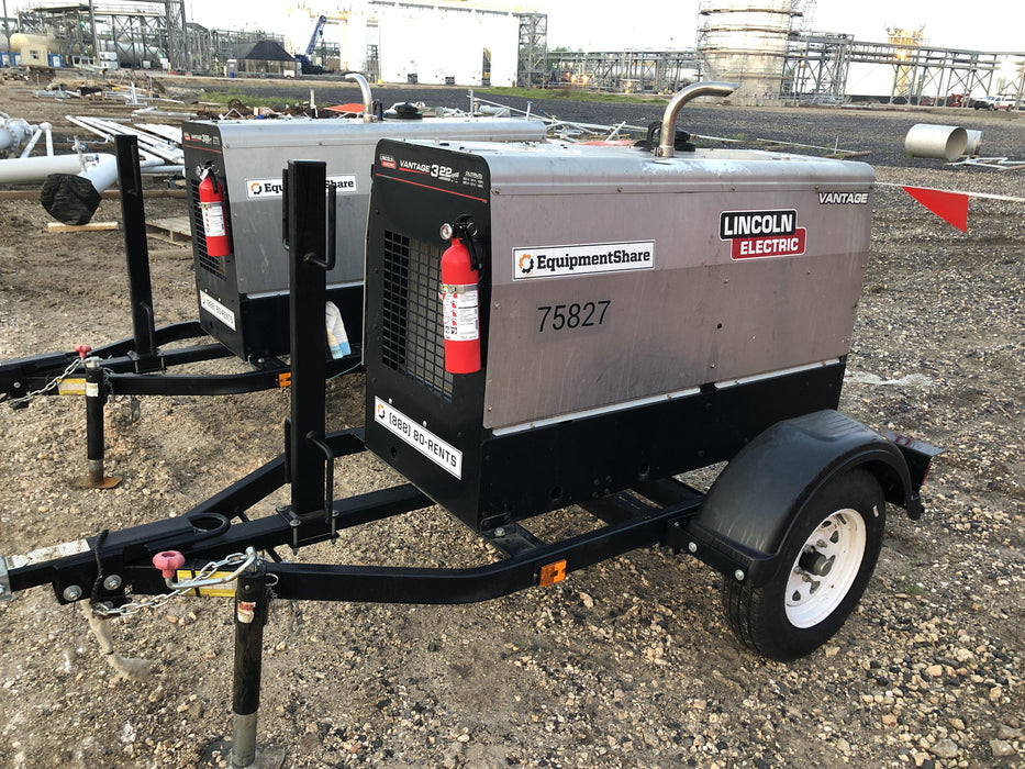 2020 Lincoln Electric Vantage 322 Welder Ready-Pak 3, w/ GPS & Decals (includes trailer, cable rack, fender light kit)