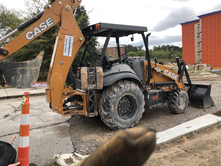 2019 Case 580N EP Canopy, 4WD, GP Front Bucket, Standard Stick, 2-Way Aux Hydraulics, ISO Controls