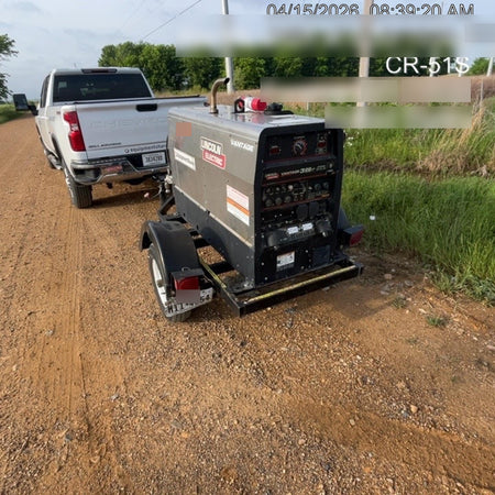 2019 Lincoln Electric Vantage 322 Ready-Pak 3, Two Wheel Trailer, Fender and Light Kit, Cable Rack