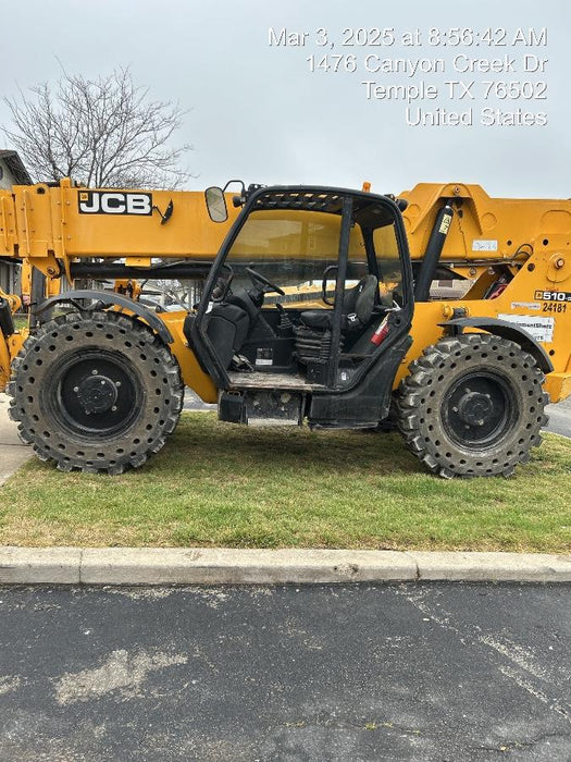 2019 JCB 510-56 74 HP w/Open ROPS, Beacon, Aux Hydraulics, Worklights, Solid Tires