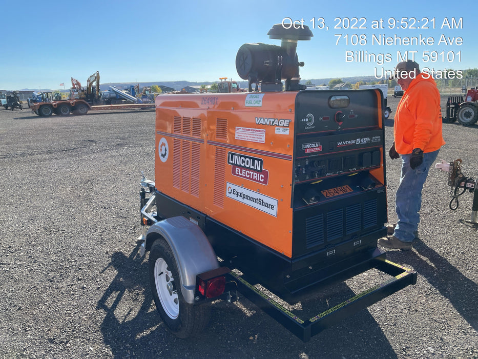 2022 Lincoln Electric Vantage 549X Crosslink Technology, Trailer Mounted, ES Decals, T3