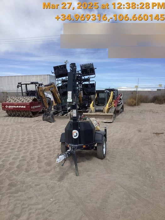 Allmand NLV3GR (4) LED Light Fixture 350W, 23' Vertical Mast, 3kW Prime, Towable, Deep Sea L401, Leveling Jacks, Yanmar T4F 5.8hp