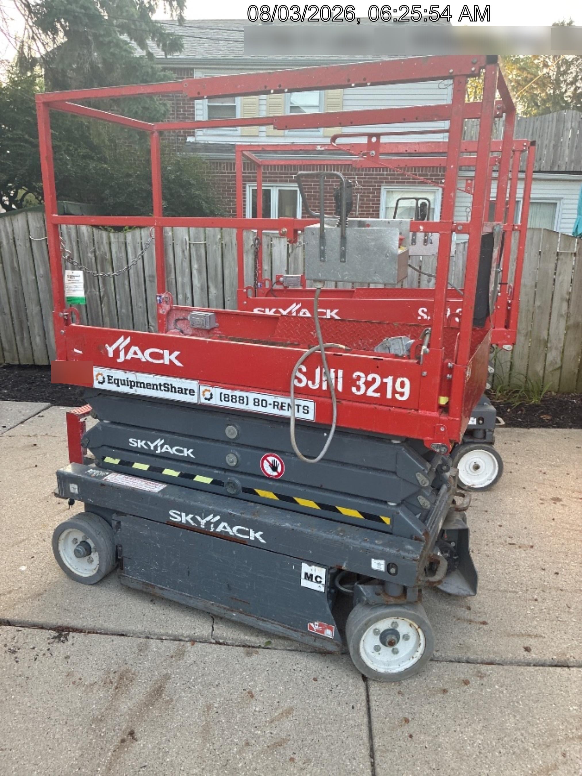 2017 Skyjack SJIII-3219 Standard Rental Specs