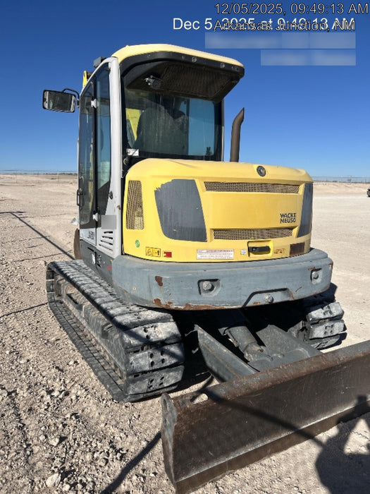 2019 Wacker Neuson ET90 Enclosed Cab, Hybrid Tracks, Long Dipperstick, T4, Hydraulic Thumb w/Manual QC, Buckets: 18/24/36"