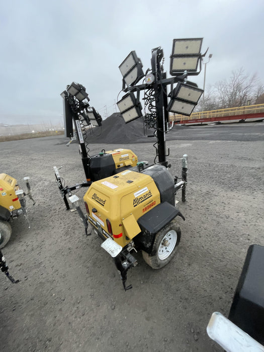 2021 Allmand NLV3GR (4) LED Light Fixture 350W, 23' Vertical Mast, 3kW Prime, Towable, Deep Sea L401, Leveling Jacks, Yanmar T4F 5.8hp