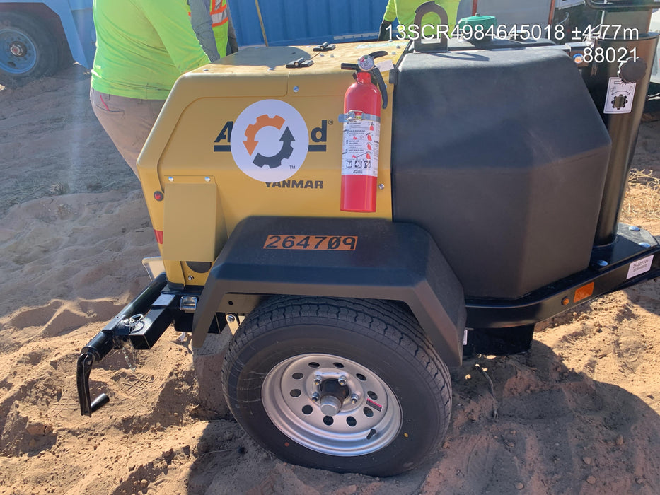 2022 Allmand NLV3GR (4) LED Light Fixture 350W, 23' Vertical Mast, 3kW Prime, Towable, ES Decals, T3