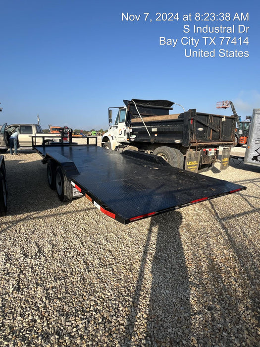 2024 TEXAS PRIDE TRAILERS 21' Lowboy Gravity Tilt Bed 14K Bumper Pull Trailer