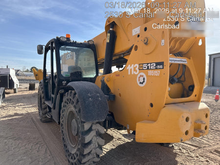 2020 JCB 512-56 Canopy, 74Hp, Solid Tires, Work Lights, Beacon, Aux Hydraulics, Back up Alarm, Lifting Eye, ES Decals
