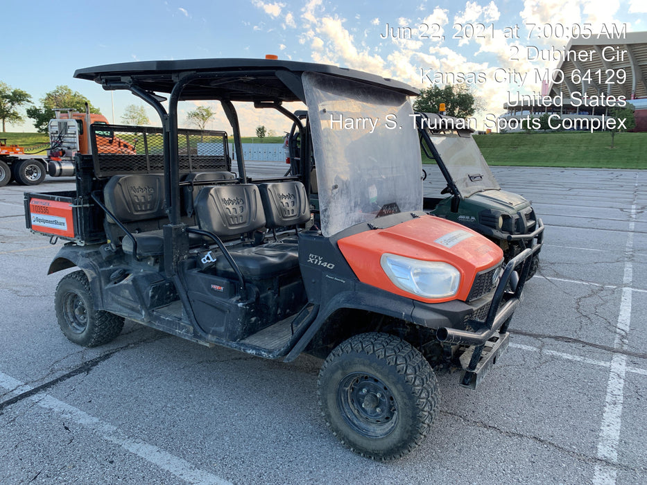 2020 Kubota RTV-X1140W-H 4WD utility cart -LED strobe -Windshield tempered glass -Plastic canopy -Wire harness kit -Backup alarm