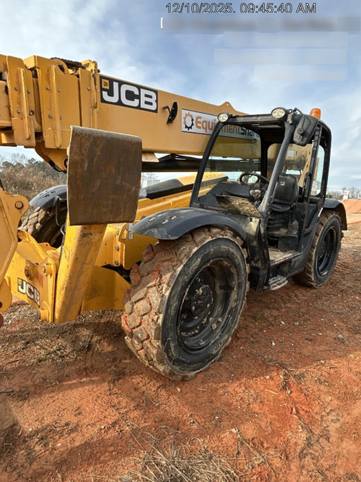 2019 JCB 510-56 Open ROPS, 74 HP, Solid Tires, Worklights, Beacon, Aux Hydraulics, Lifting Eye w/72" Carriage/60" Forks