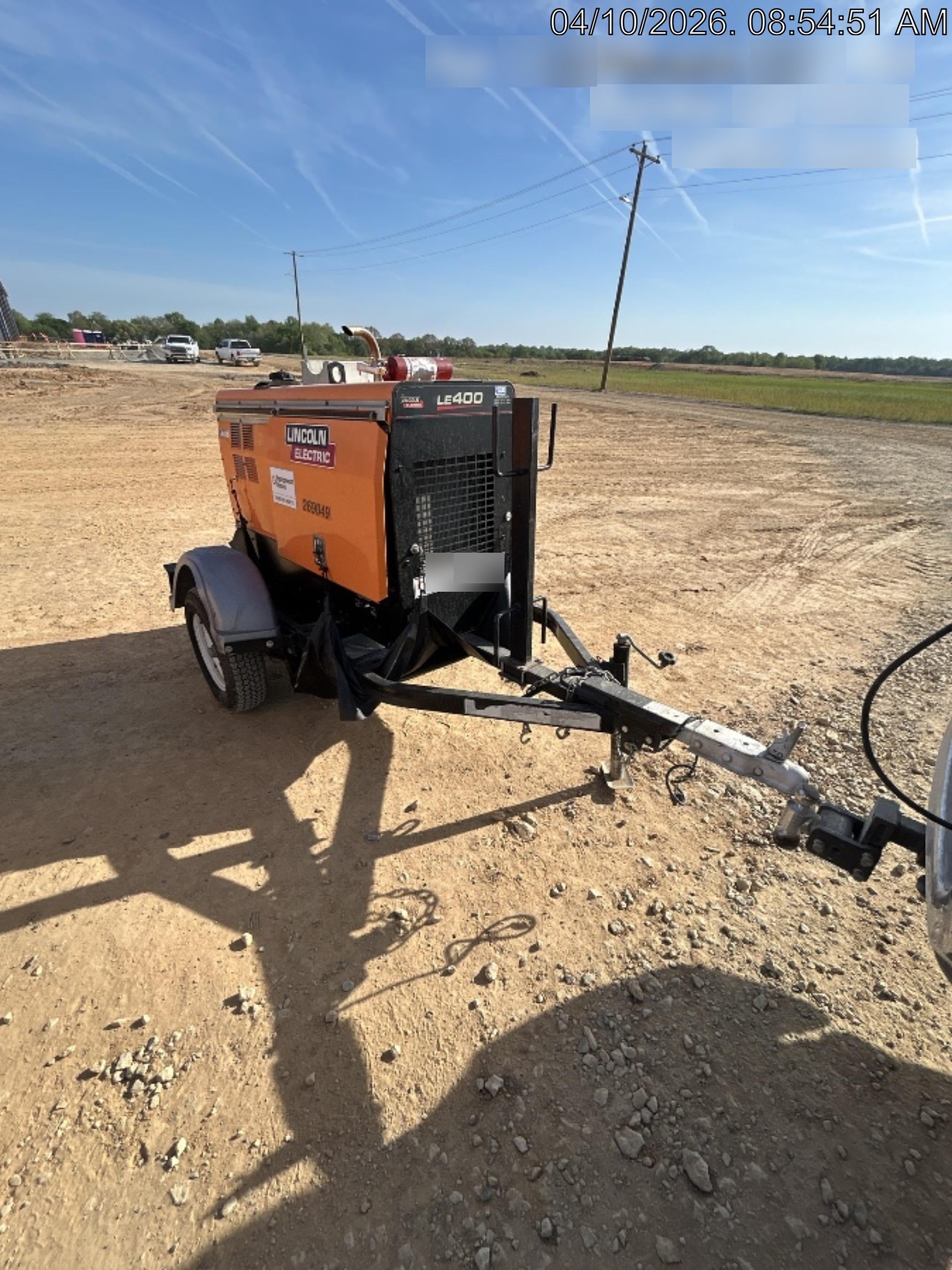 2022 Lincoln Electric LE400 Kubota V1505, Trlr, Cable Rack, Light Kit, ES Decals, T3