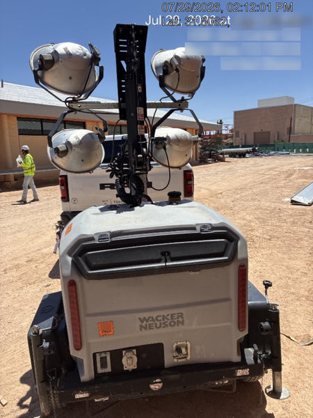 2019 Wacker Neuson LTV6L-MH Mobile Light Tower w/Fuel Level Sensor Installed