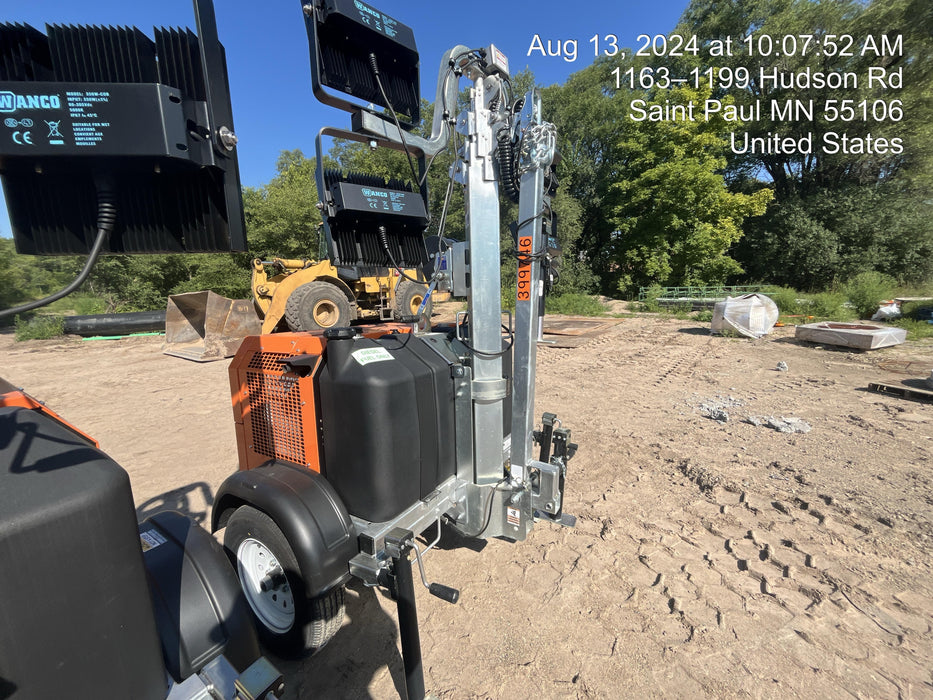 2024 Wanco WLTT-4MM4K Diesel, Deep Sea Controller, Shore Power Plug, Auto Start, (4) 350W LED Floodlights, 4kW Generator, 60 Gal Fuel Tank, 2" Ball, T3