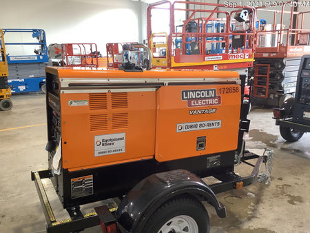 2021 Lincoln Electric Vantage 322 Vantage 322 Ready Pak 3 w/ Decals, ORANGE (includes trailer, cable rack, fender light kit) NO Telematics