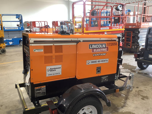 2021 Lincoln Electric Vantage 322 Vantage 322 Ready Pak 3 w/ Decals, ORANGE (includes trailer, cable rack, fender light kit) NO Telematics