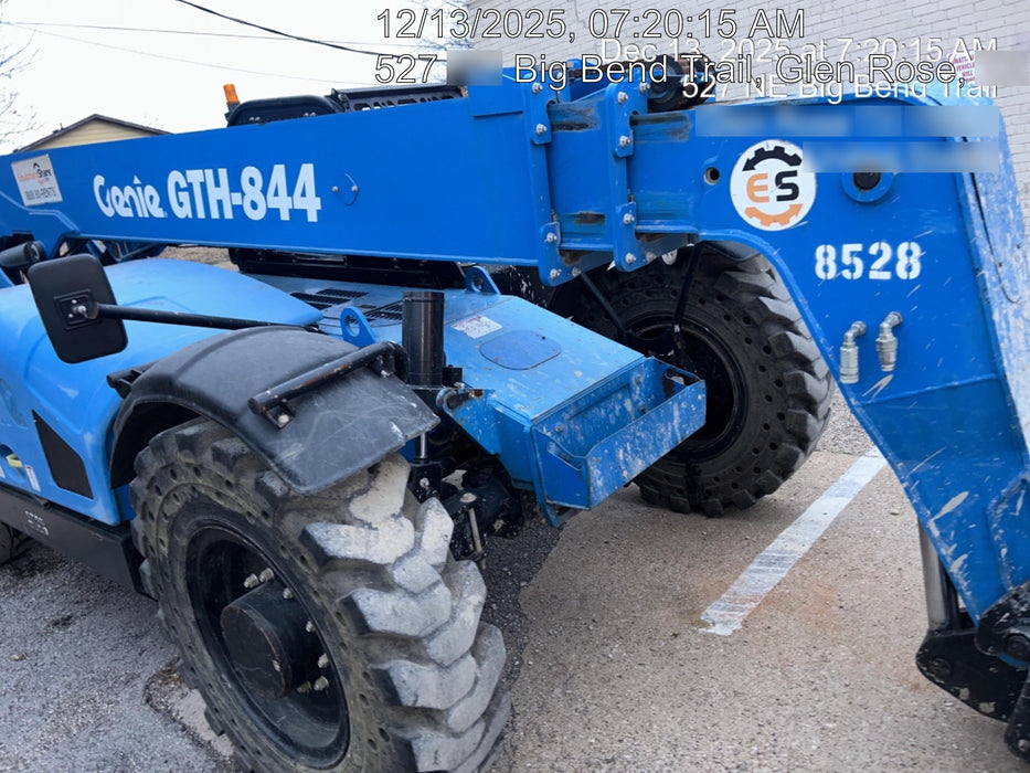 2018 Genie GTH-844 Genie GTH-844D w/Open ROPS, Solid Tires, Work Light/Beacon, 60" Carriage and Forks