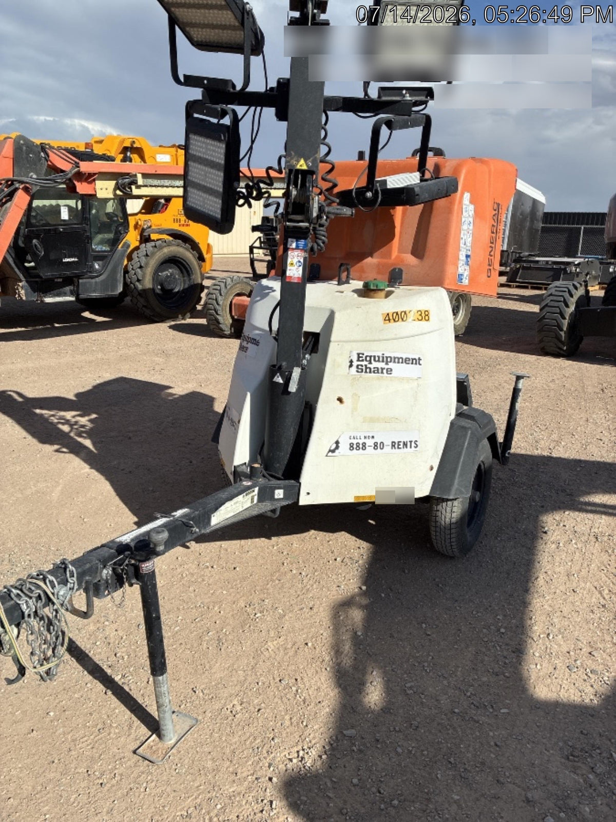 2024 Generac MLT2 Diesel, Flex Switch 120V Input, Powerzone Controller, 
(4) 320W LED Lights, 4kW Generator, 39.9 Gal Fuel Tank, 2" Ball, T3