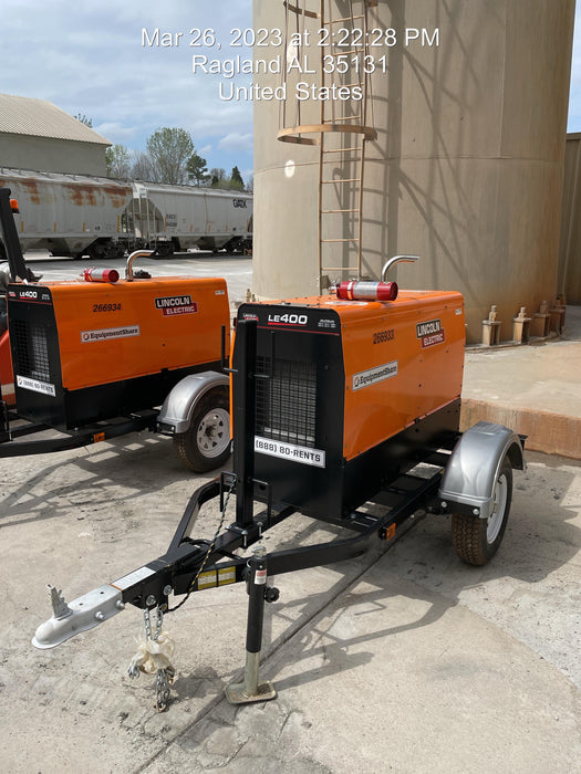 2022 Lincoln Electric LE400 Kubota V1505, Trlr, Cable Rack, Light Kit, ES Decals, T3