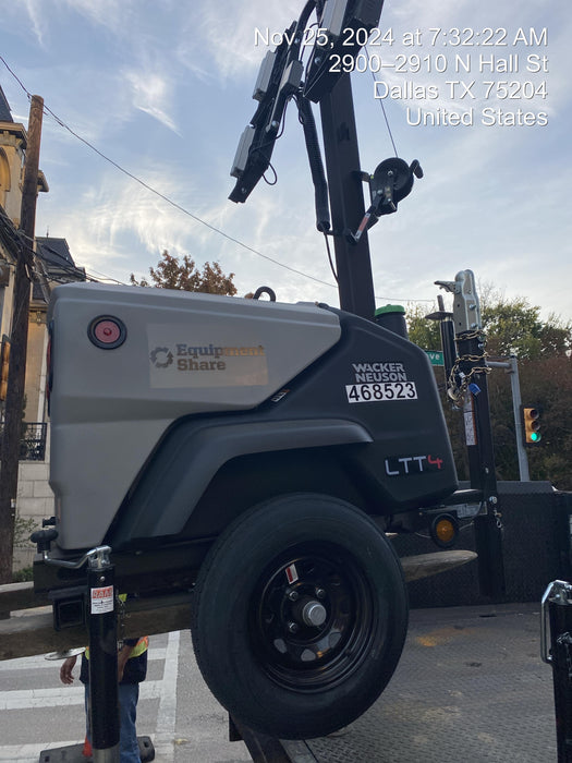 2024 Wacker Neuson LTT4 Diesel, Kohler KDW702, Deep Sea Controller, Auto Start, LED 320W, Bypass Outlet, T3