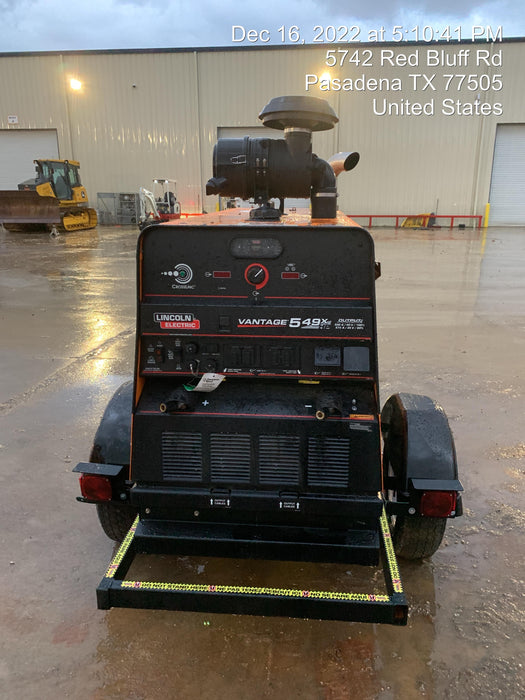 2022 Lincoln Electric Vantage 549X Crosslink Technology, Trailer Mounted, ES Decals, T3