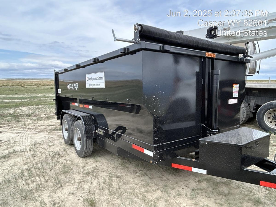 2024 TEXAS PRIDE TRAILERS 14'L x 7'W 5 Cu Yd Trunnion Hydraulic Dump
